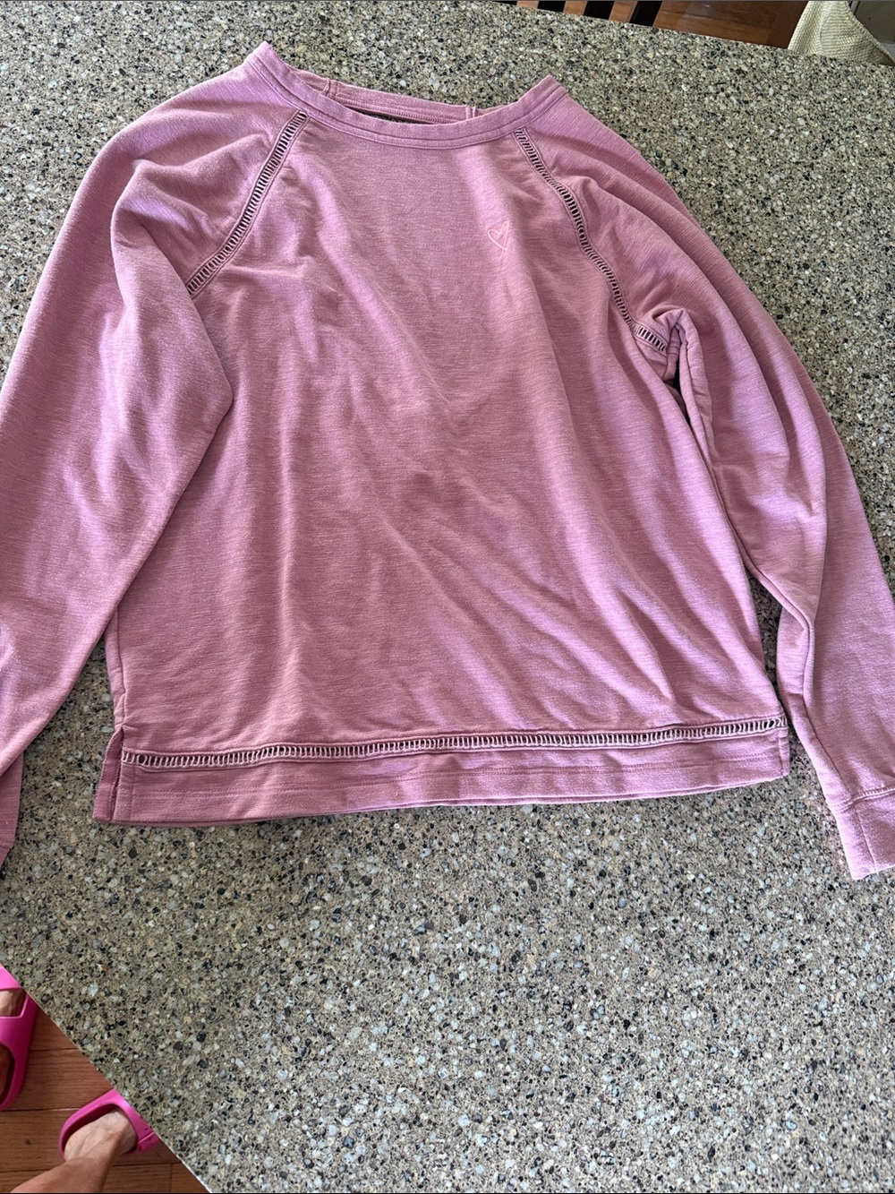 VIctoria’s Secret Pink, Women's Dusty Rose Long-Sleeve Sweatshirt